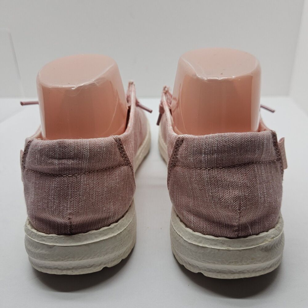 Hey Dude Shoes Wendy Linen Pink Slip On Shoes Boat Shoes L6 Y5 - Picture 4 of 7